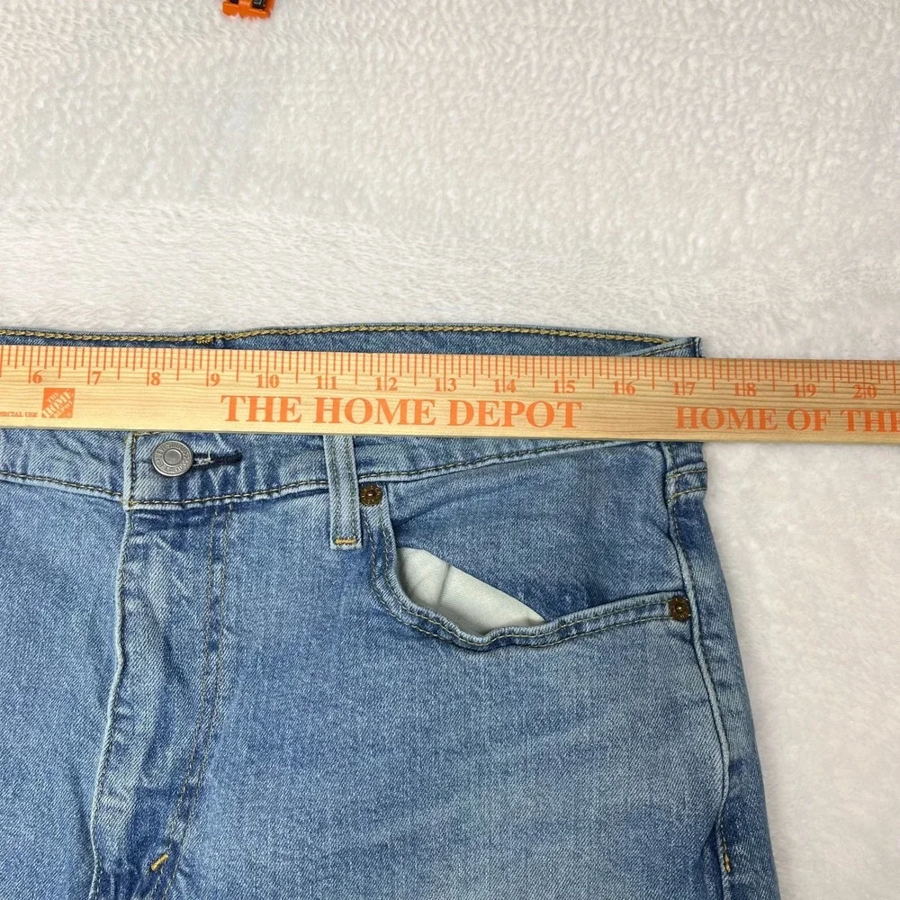 Levi's 512 Straight Jeans Men's Blue Denim Pockets Classic Zip Fly 34X30 - Flaws